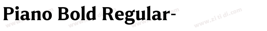 Piano Bold Regular字体转换